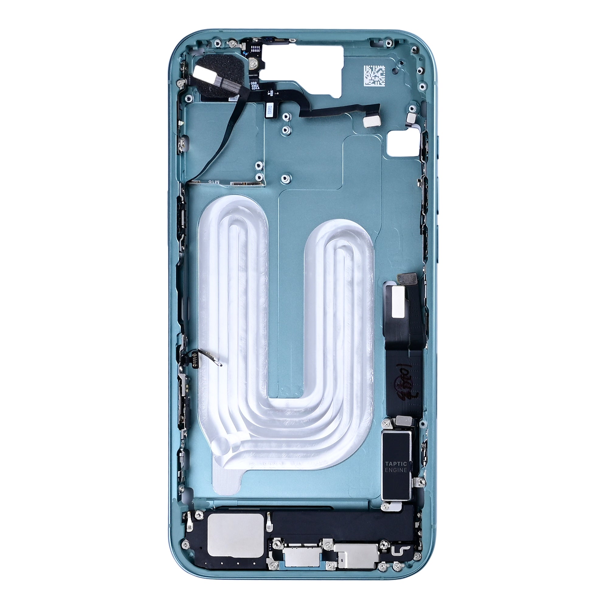 For Apple 16 Plus Cadre central bleu sarcelle OEM