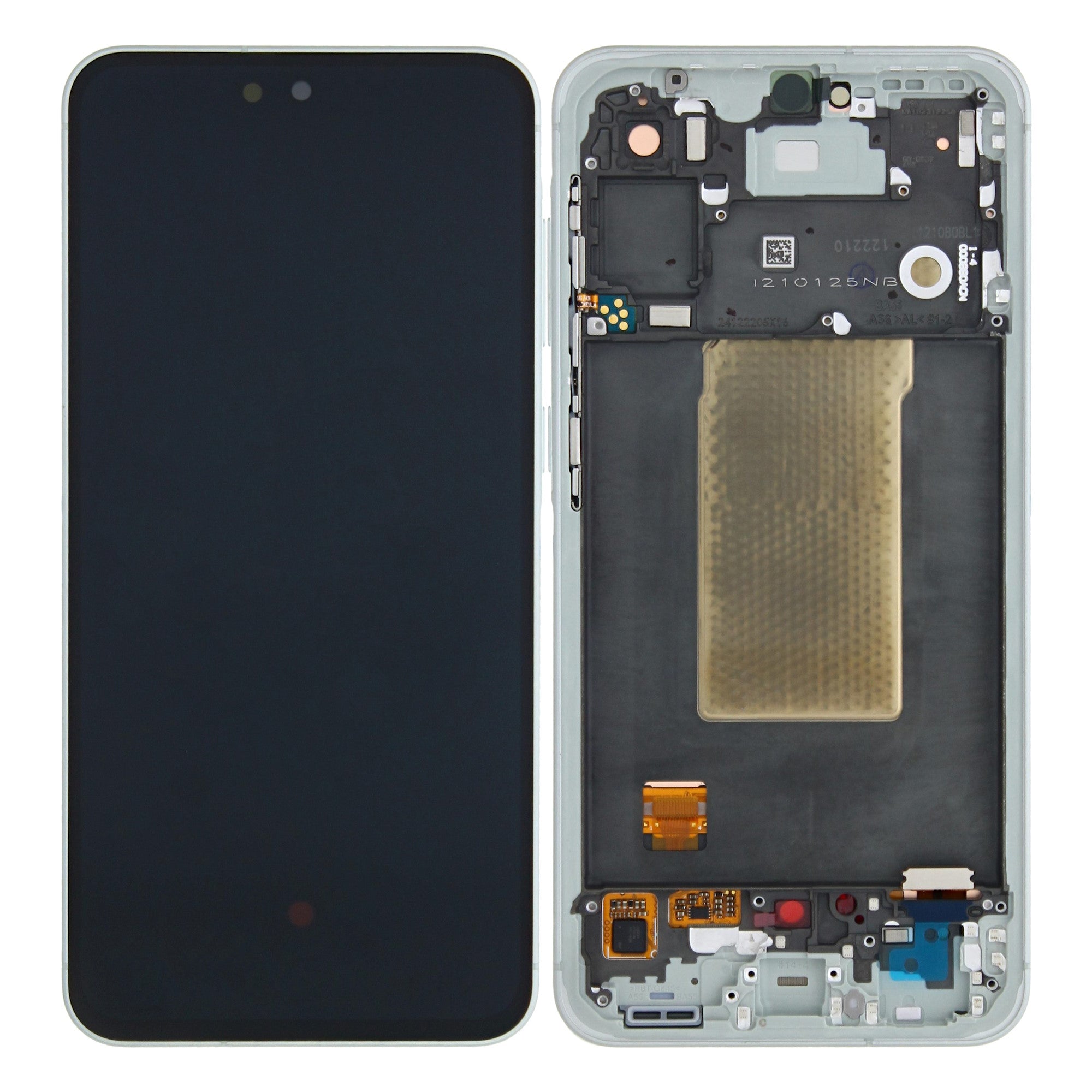 Écran et numériseur Samsung Galaxy A56 A566B avec cadre gris clair pré-assemblé
