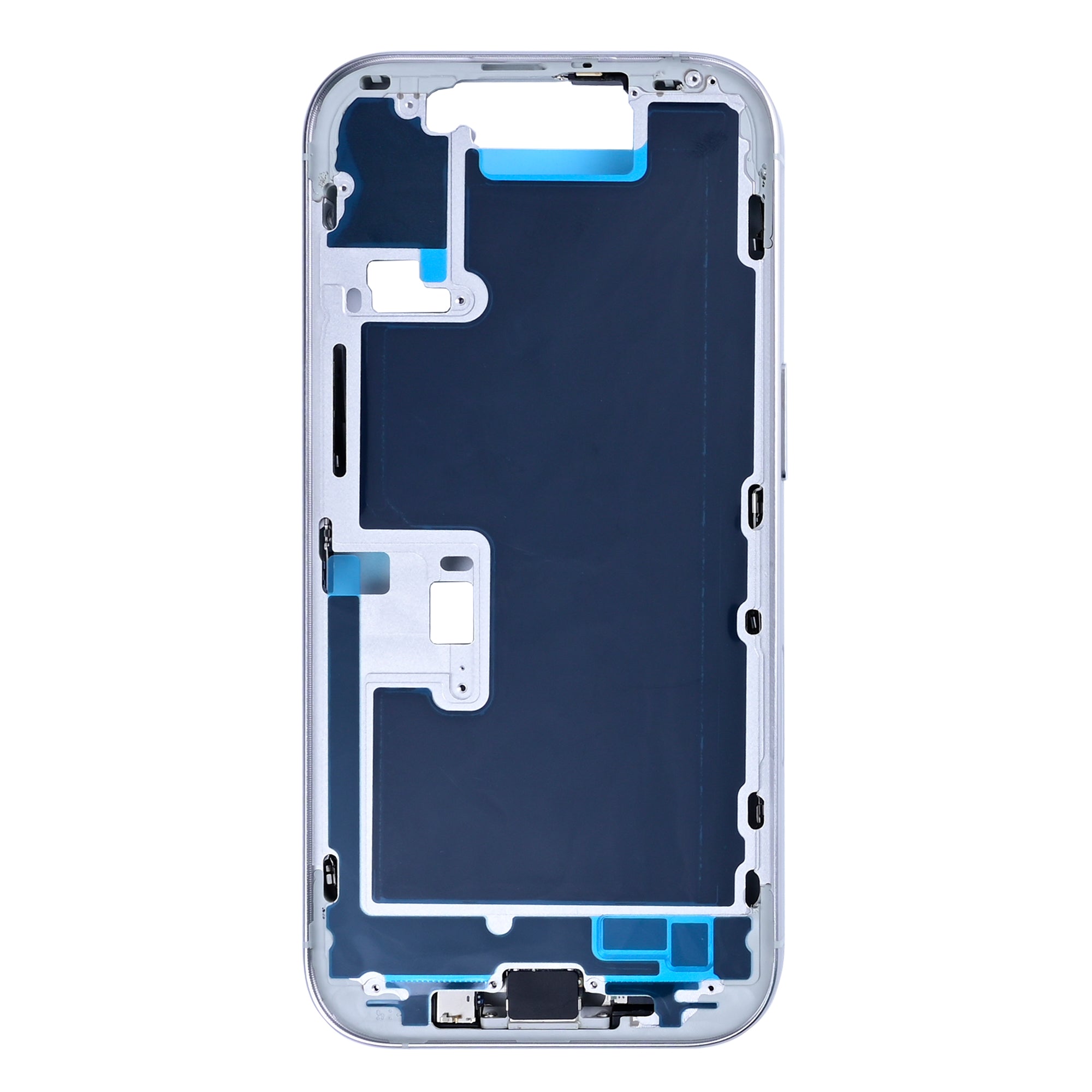 For Apple 16 Pro Cadre central Titane blanc OEM