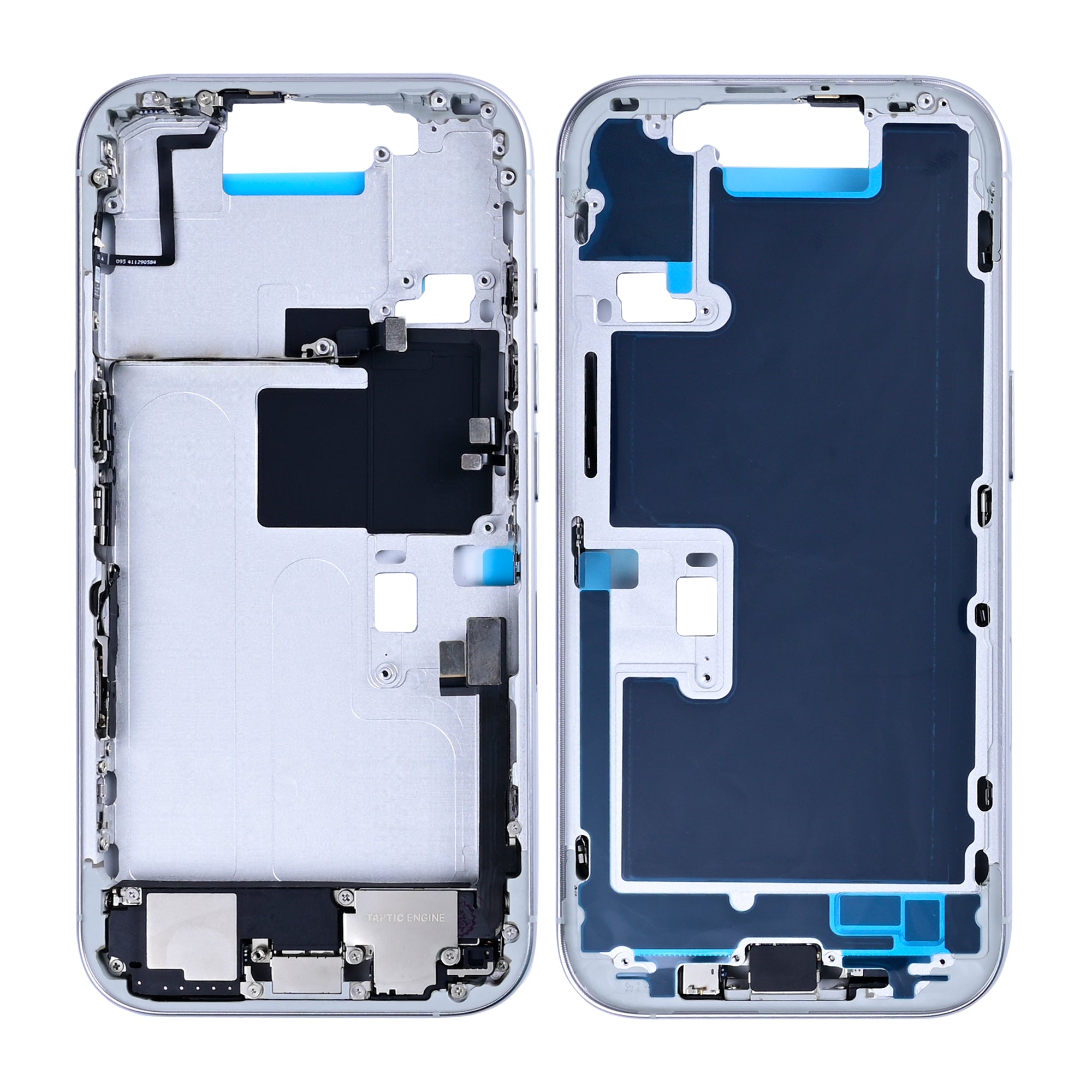 For Apple 16 Pro Cadre central Titane blanc OEM