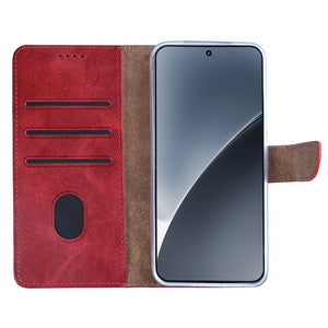 Rixus Bibliothèque pour Xiaomi 15 Pro Rouge foncé