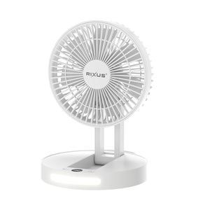 Rixus RXBF03 Ventilateur portable de bureau à batterie Blanc