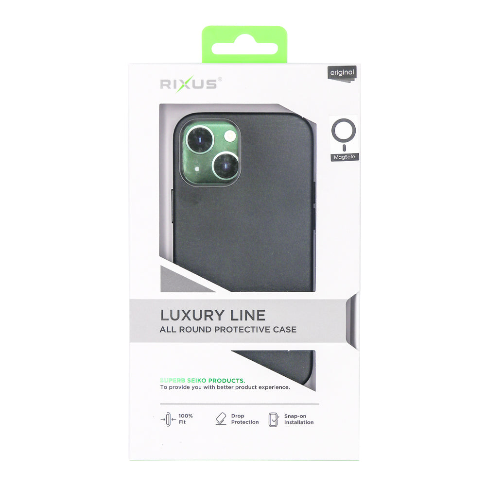 Rixus Classic 02 Case With MagSafe Compatible For Apple iPhone 12 Pro Max Black