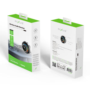 Rixus RXBT23 Récepteur Bluetooth 5.0 et AUX noir