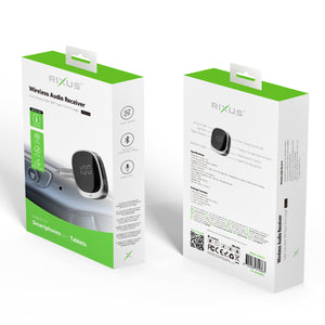 Rixus RXBT24 Récepteur Bluetooth 5.0 et AUX noir