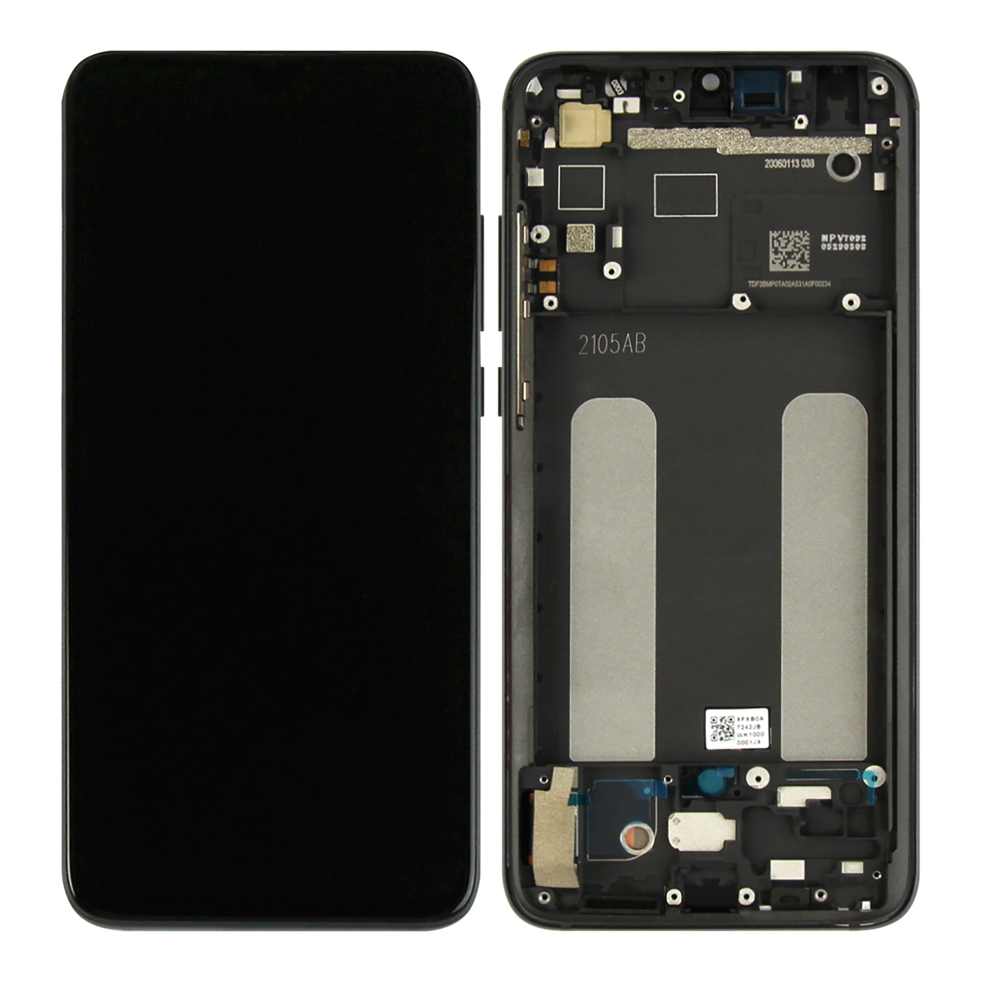 Écran et numériseur Xiaomi Mi 9 Lite avec cadre noir Service Pack