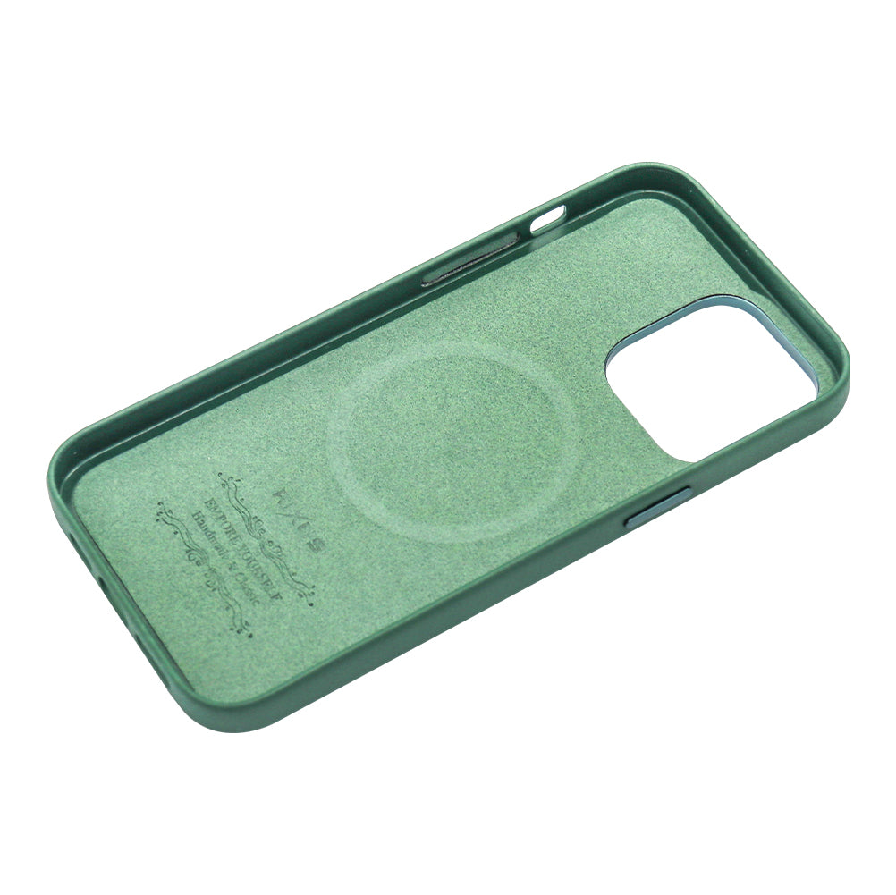 Rixus Classic 02 Case With MagSafe Compatible For Apple iPhone 13 Pro Green