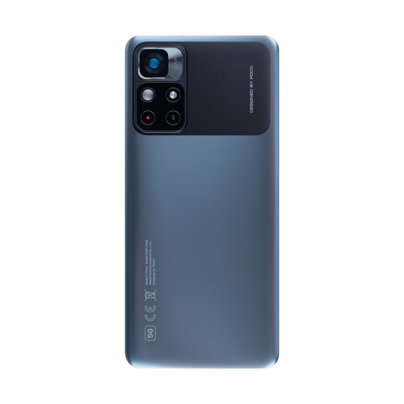 Coque arrière Xiaomi Poco M4 Pro 5G avec objectif Power Black OEM
