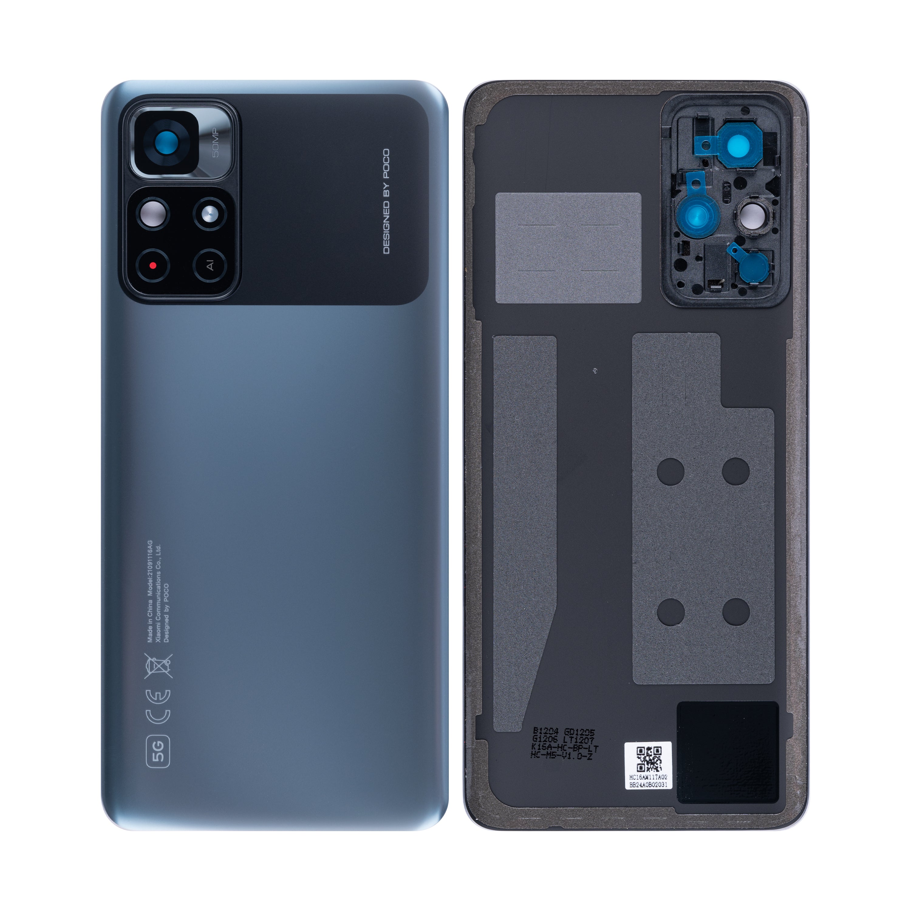 Coque arrière Xiaomi Poco M4 Pro 5G avec objectif Power Black OEM