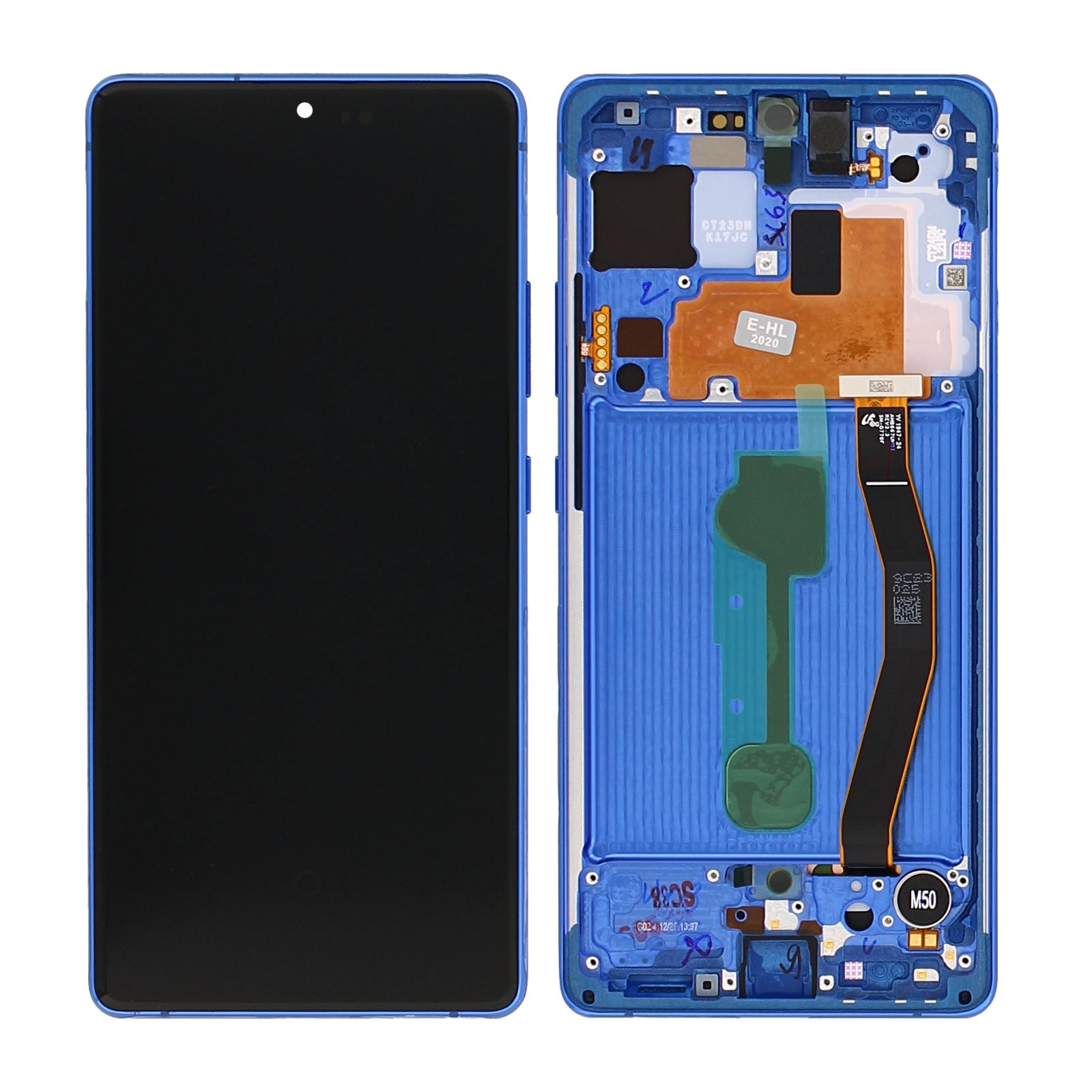 Samsung Galaxy S10 Lite G770F Écran et numériseur avec cadre bleu prisme Service Pack