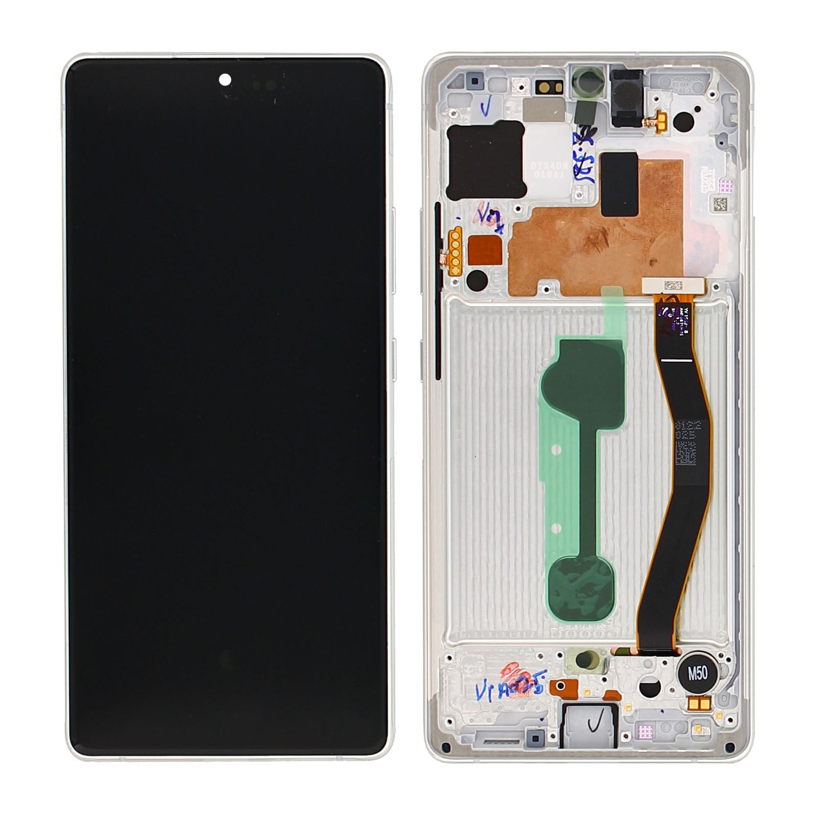 Samsung Galaxy S10 Lite G770F Écran et numériseur avec cadre Prism White Service Pack