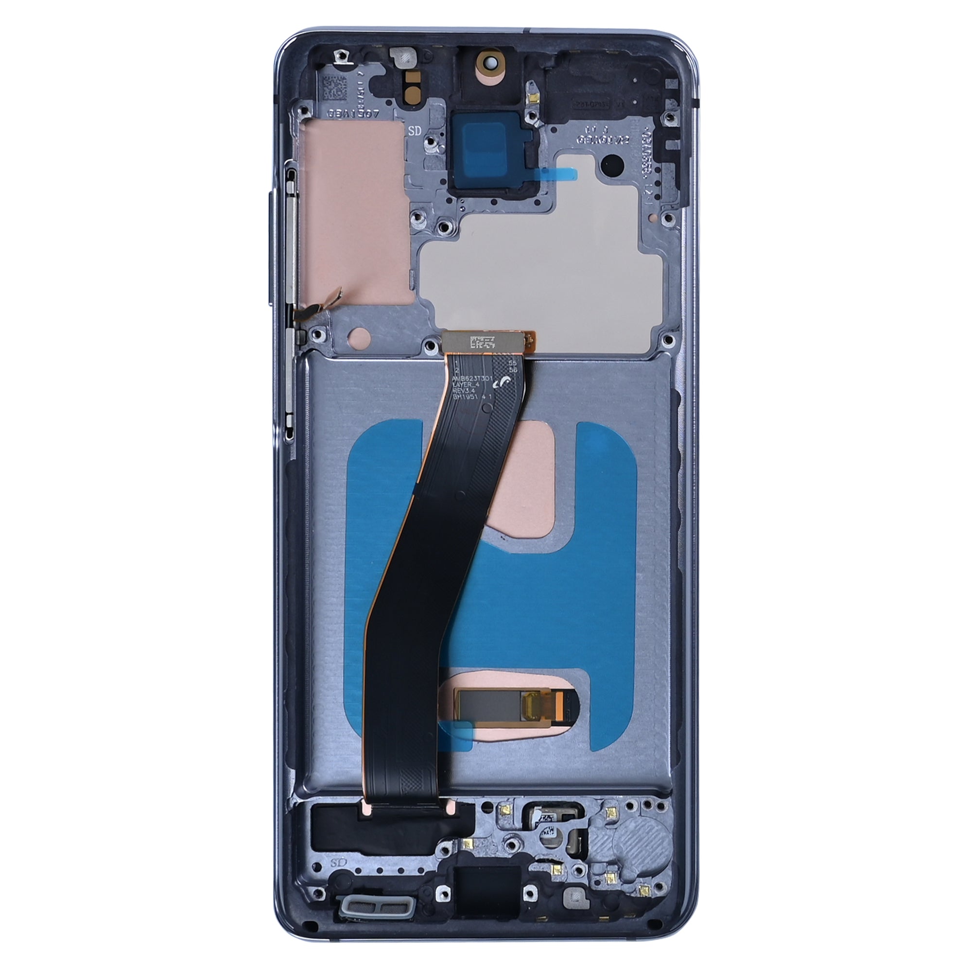 Samsung Galaxy S20 G980F Ecran et Numériseur Avec Cadre Gris Cosmique Soft-OLED
