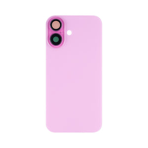 For Apple 16 Verre arrière sans NFC, cadre d'appareil photo agrandi rose Compatible