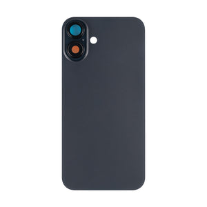 For Apple 16 Plus Verre arrière sans NFC, cadre d'appareil photo agrandi Noir Compatible