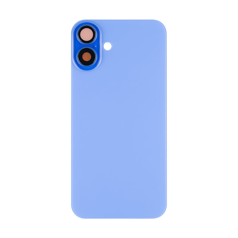 For Apple 16 Plus Verre arrière sans NFC, cadre de caméra agrandi Compatible avec Ultramarine