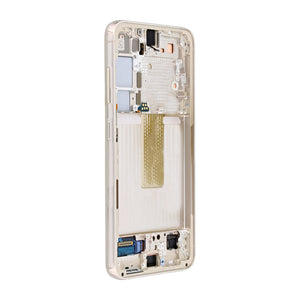 Samsung Galaxy S23 S911B Display And Digitizer With Frame Cream Service Pack