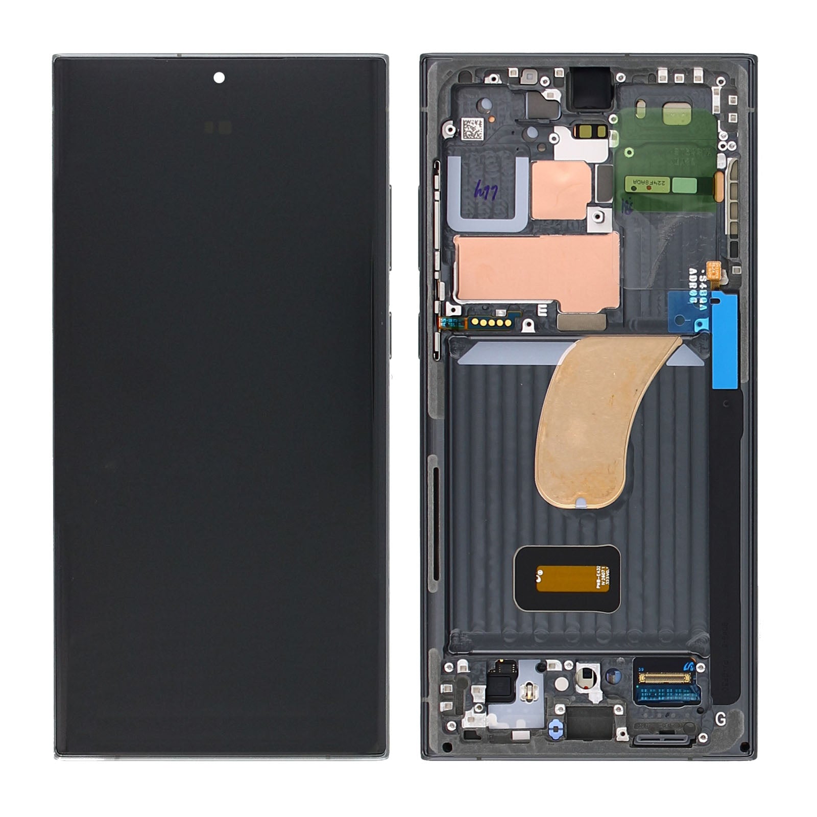 Samsung Galaxy S23 Ultra S918B Écran et numériseur avec cadre Vert Service Pack