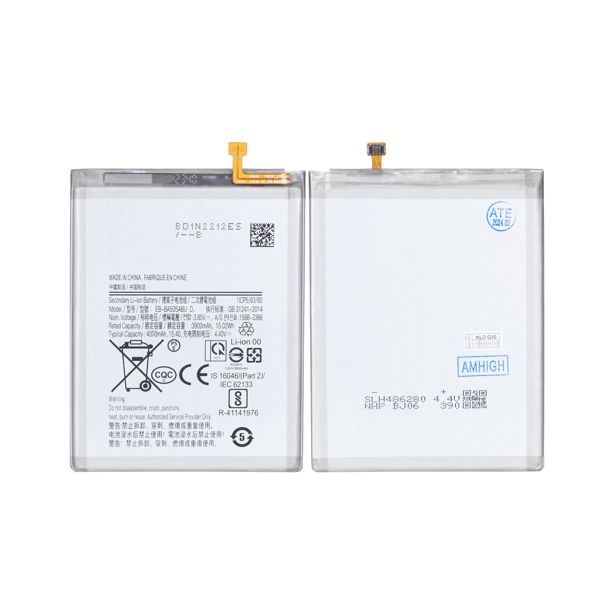 Batterie Samsung Galaxy A50 A505F, A30 A305F, A30S A307F, A20 A205F EB-BA505ABU OEM