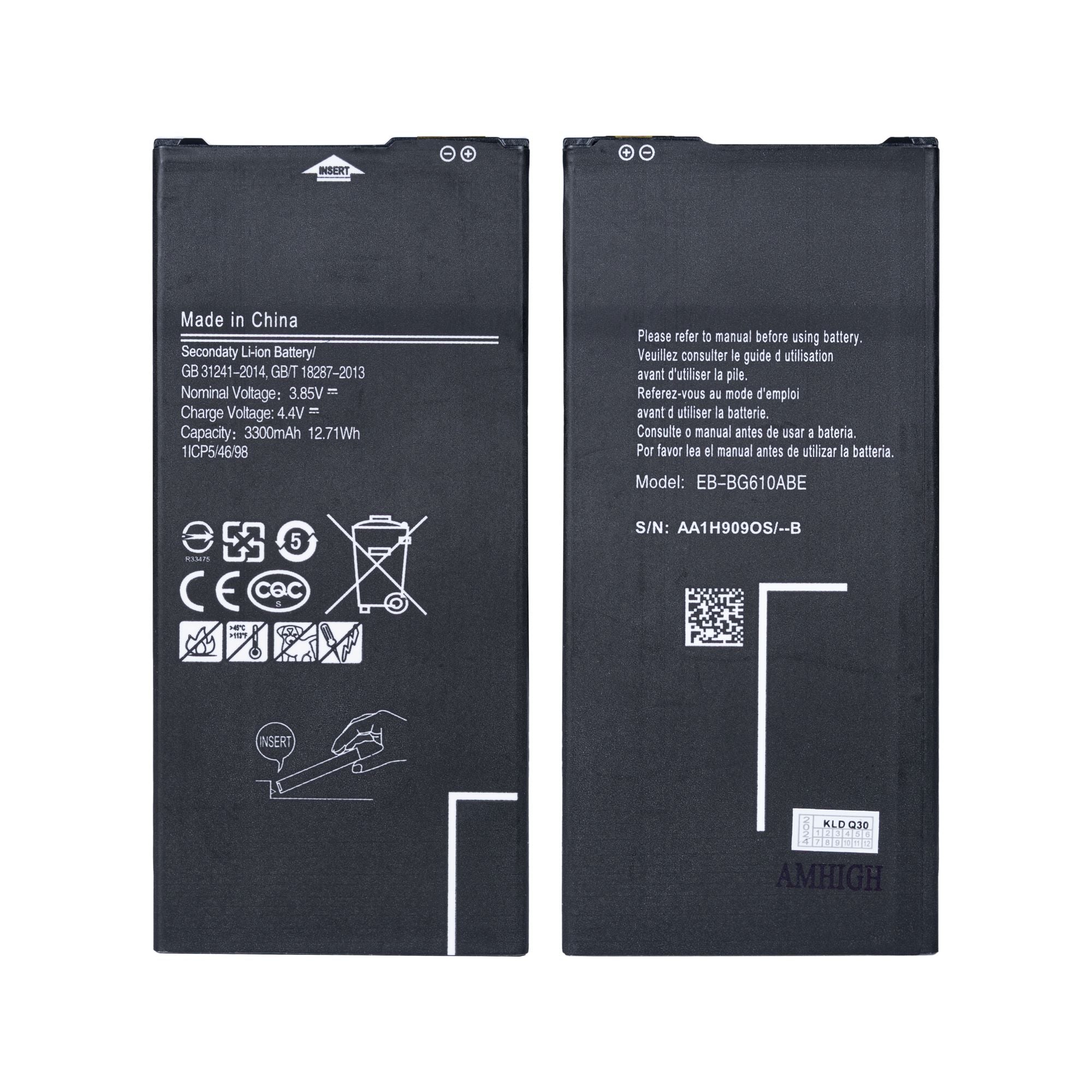 Samsung Galaxy J7 Prime G610F, J4 Plus J415F, J6 Plus J610F, J7 Prime 2 G611F Batterie EB-BG610ABE OEM