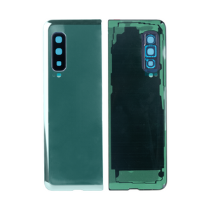 Coque arrière Samsung Galaxy Fold F900F avec espace pour objectif, couleur argent, OEM