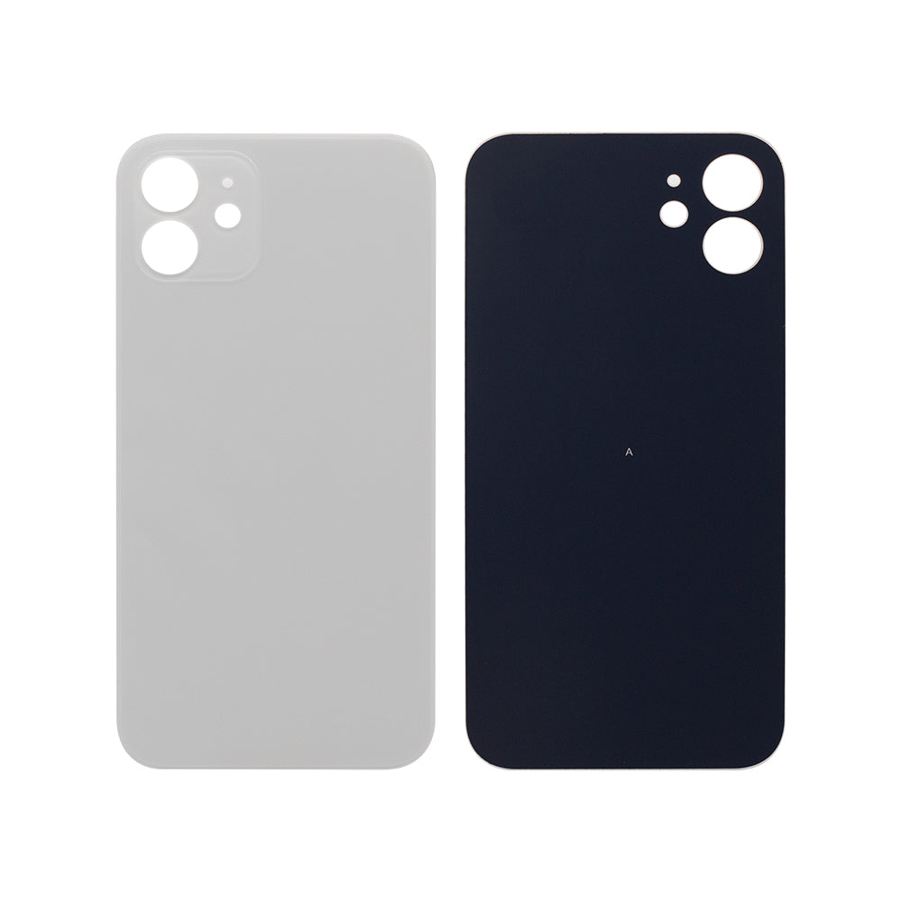 For Apple 12 Verre arrière, cadre de caméra agrandi Blanc Compatible