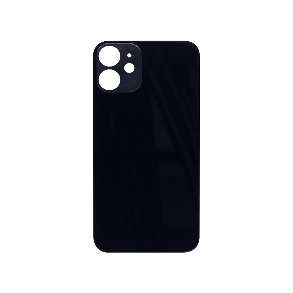 For Apple 12 Mini Verre arrière, cadre de caméra agrandi Noir Compatible