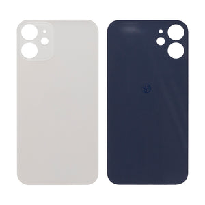 For Apple 12 Mini Verre arrière, cadre de caméra agrandi Blanc Compatible