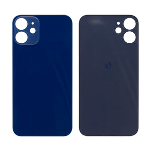 For Apple 12 Mini Verre arrière, cadre de caméra agrandi Bleu Compatible