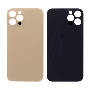 For Apple 12 Pro Back Glass, cadre de caméra agrandi compatible avec Gold