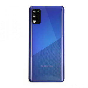 Coque arrière Samsung Galaxy A41 A415F avec prisme pour objectif, bleu, OEM