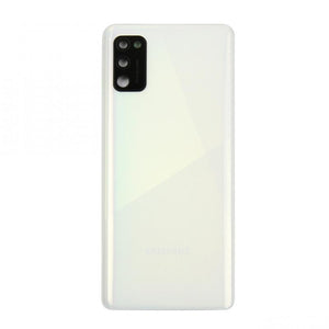Coque arrière Samsung Galaxy A41 A415F avec prisme pour objectif, blanc, OEM