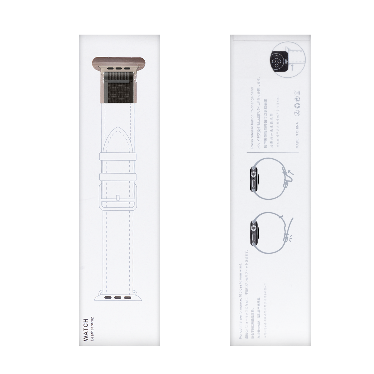 Bracelet en nylon Trail Loop For Apple 38 mm, 40 mm, 41 mm Noir, gris Boîte de vente au détail