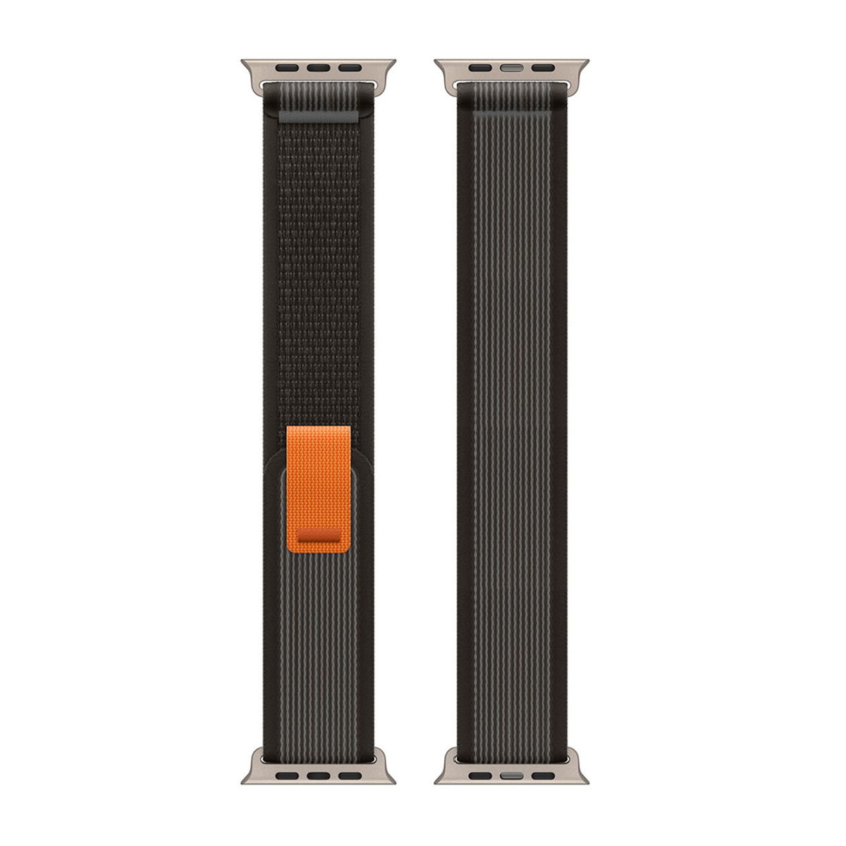 Bracelet en nylon Trail Loop For Apple 42 mm, 44 mm, 45 mm, 49 mm Noir Boîte de vente au détail
