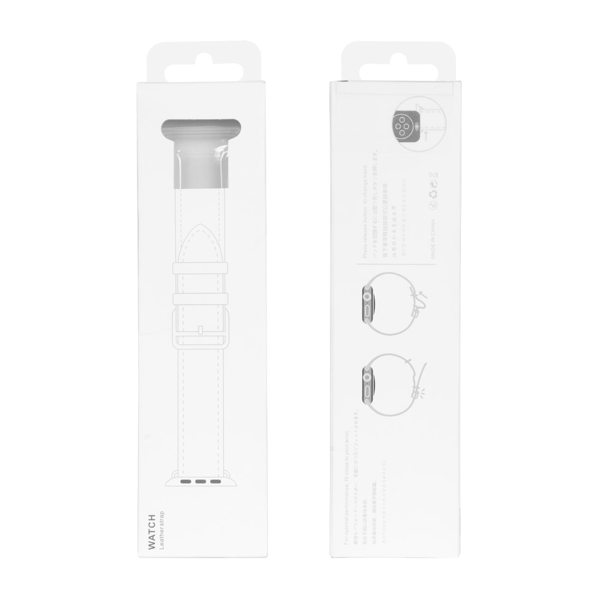 Bracelet en silicone et cuir For Apple 38 mm, 40 mm, 41 mm, marron foncé, boîte de vente au détail