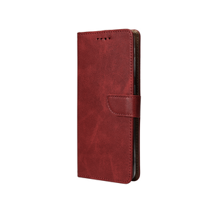 Bibliothèque Rixus pour Samsung Galaxy S24 Plus, S25 Plus Rouge foncé
