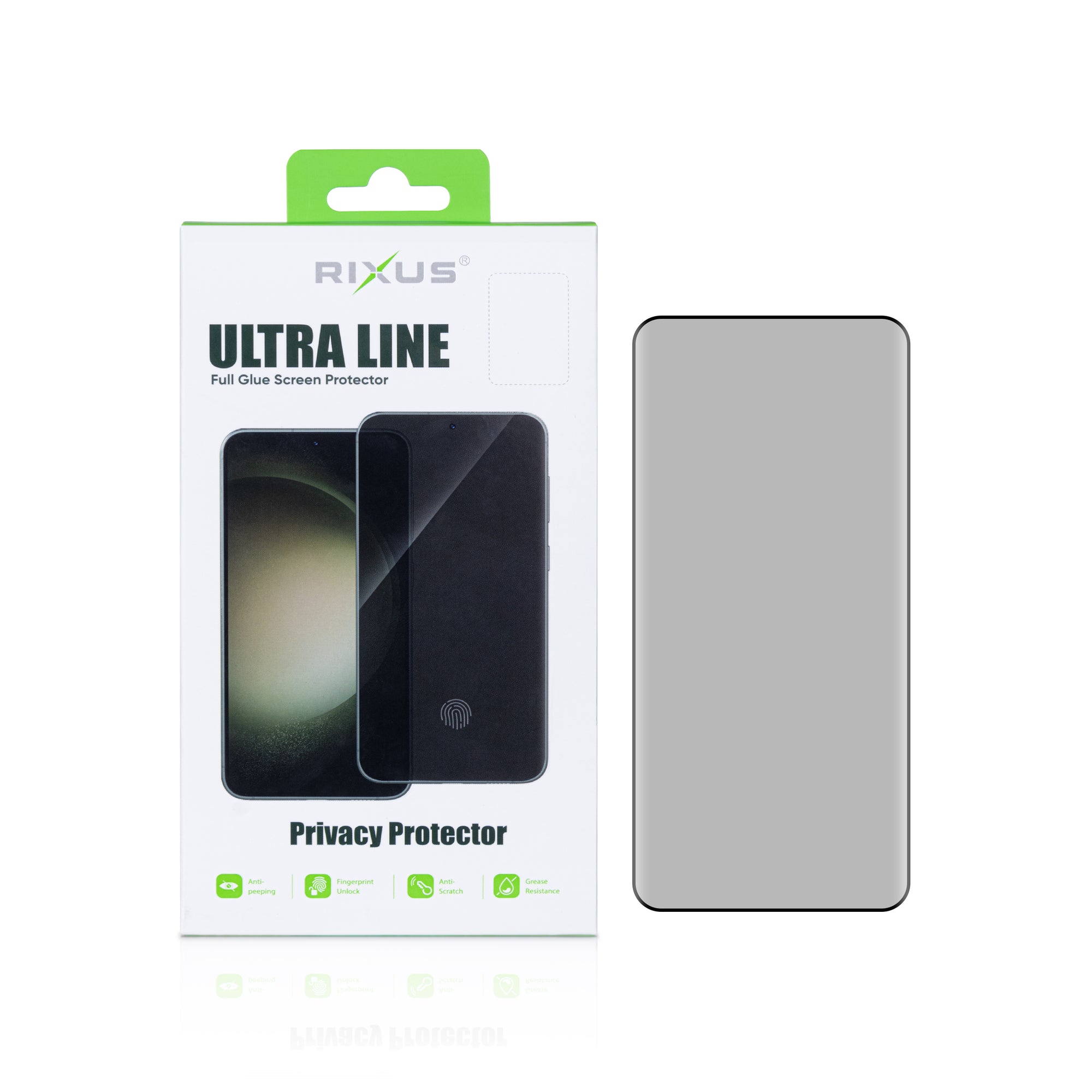 Rixus Privacy Ultra Line Verre trempé pour Samsung Galaxy S21 Plus 5G