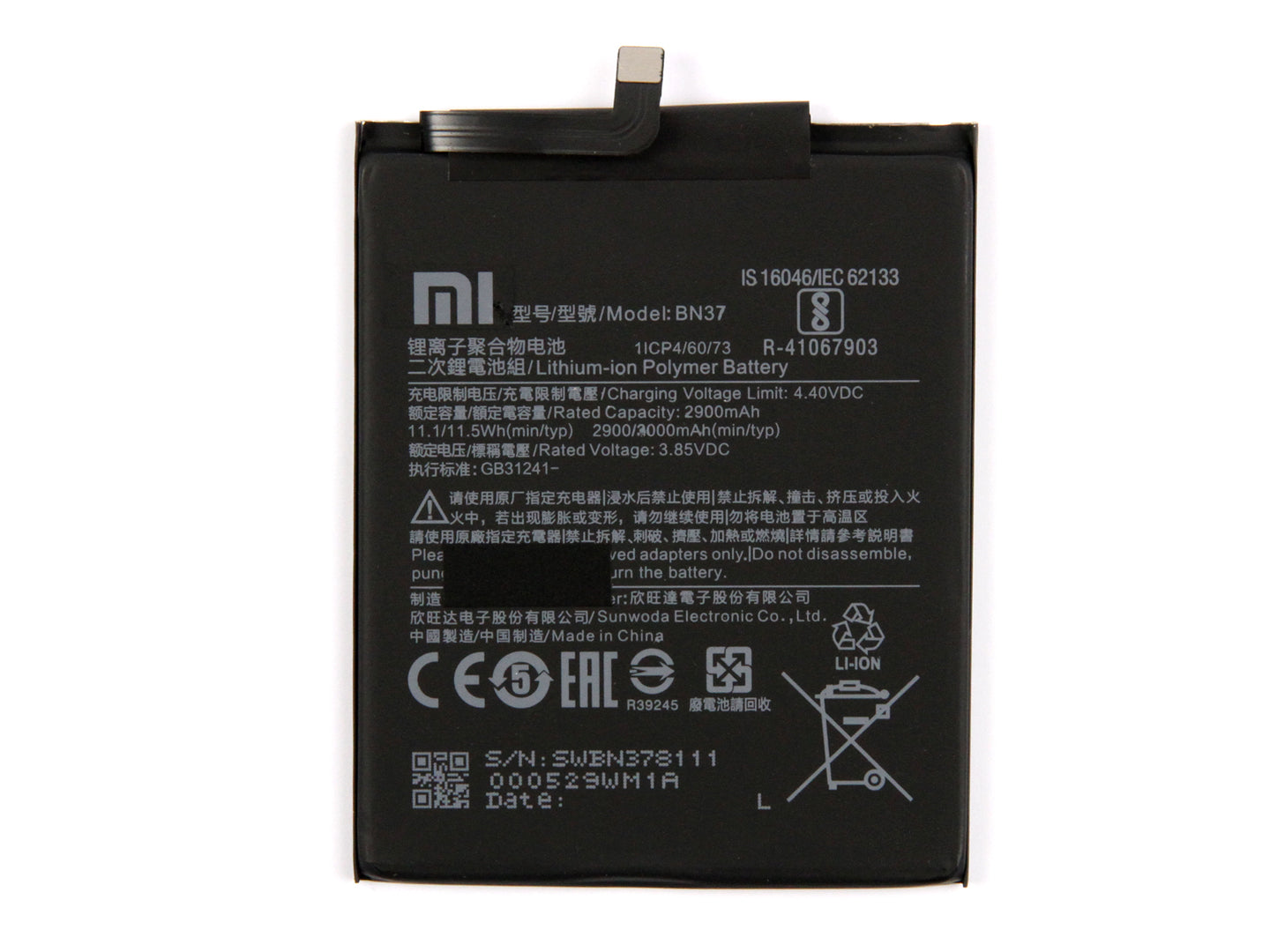 Xiaomi Redmi 6, Redmi 6A Batterie BN37 OEM