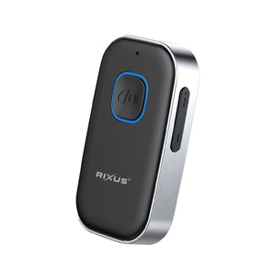 Rixus RXBT33 Récepteur Bluetooth 5.0 et AUX Noir Argent