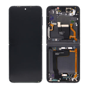 Samsung Galaxy Z Flip4 F721B Écran principal et numériseur avec cadre Graphite Service Pack