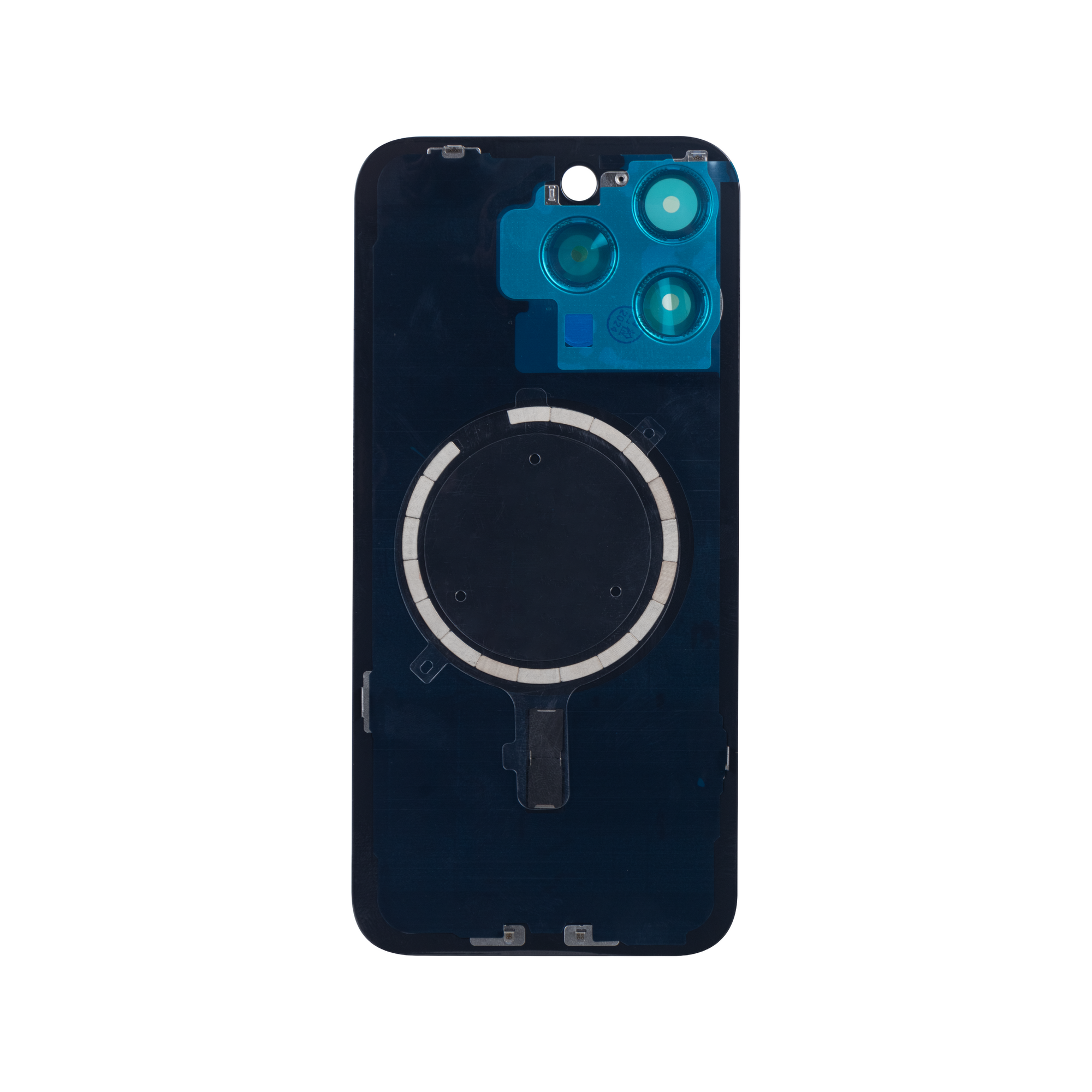 For Apple 15 Pro Max Verre arrière sans NFC, cadre de caméra agrandi Titane blanc Compatible