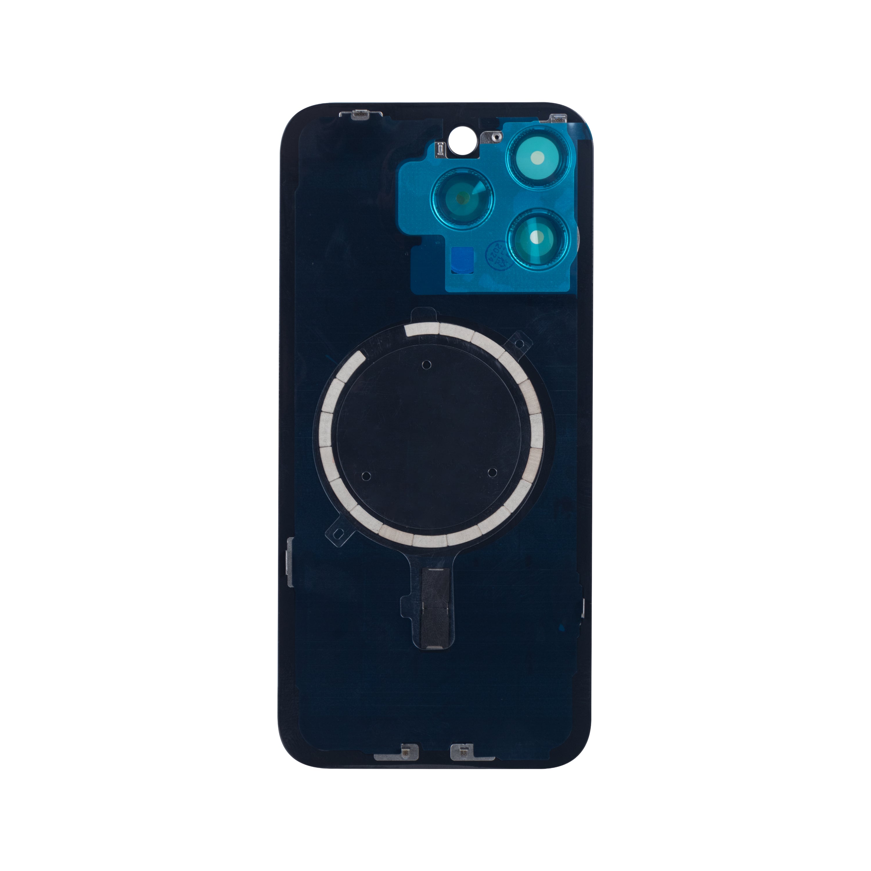 For Apple 15 Pro Max Verre arrière sans NFC, cadre de caméra agrandi Titane naturel Compatible