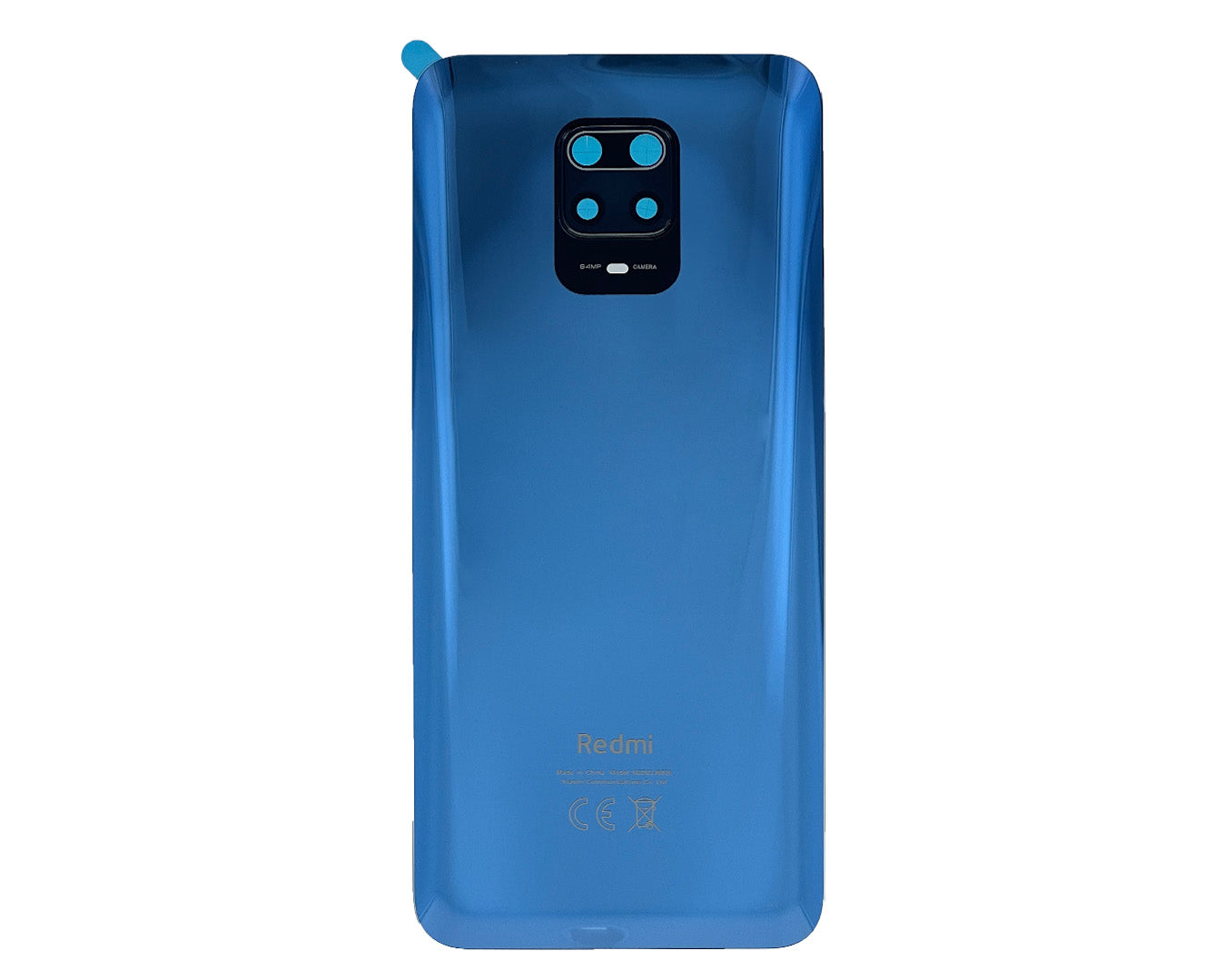 Coque arrière Xiaomi Redmi Note 9 Pro avec objectif gris interstellaire OEM