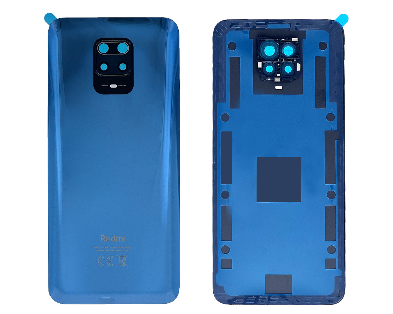 Coque arrière Xiaomi Redmi Note 9 Pro avec objectif gris interstellaire OEM