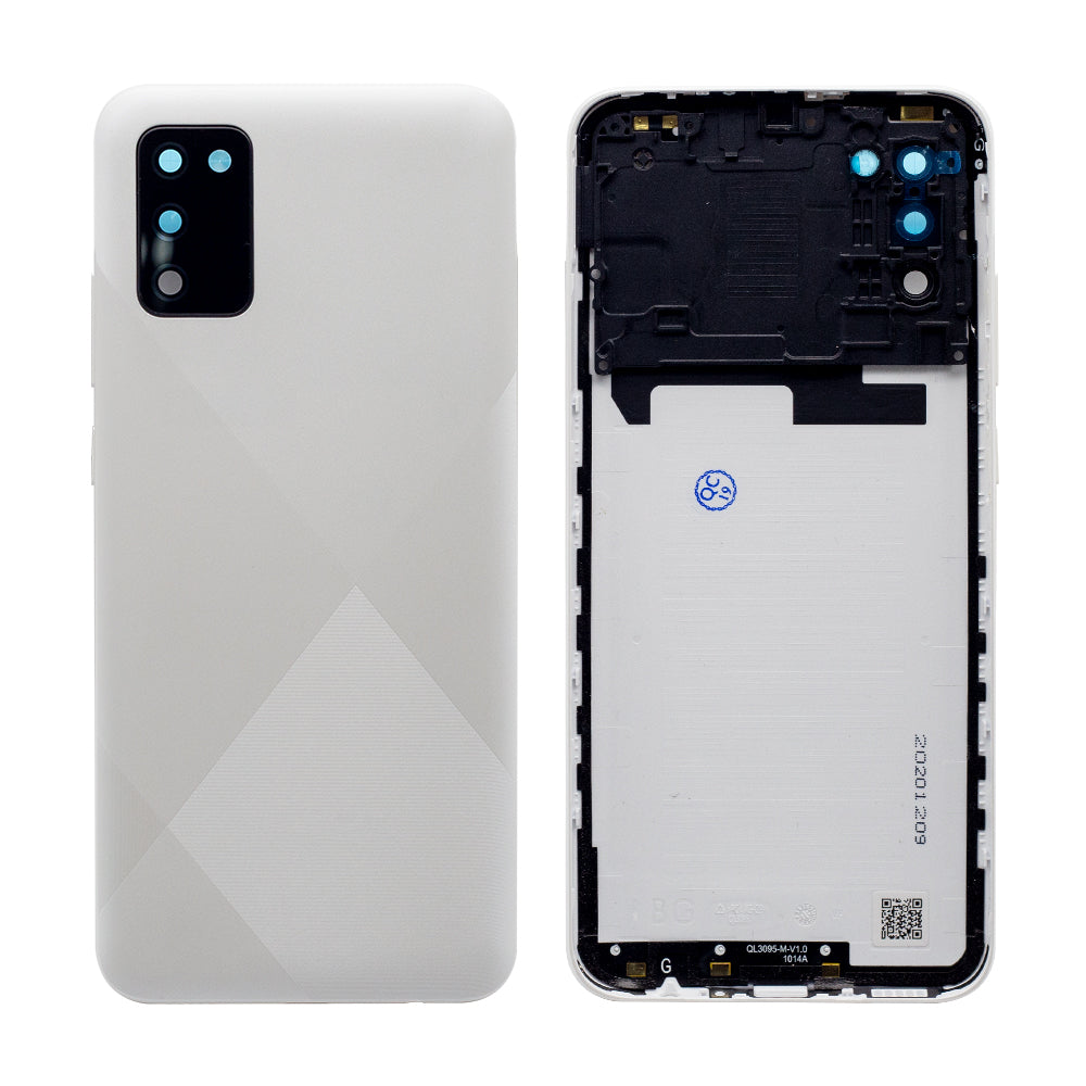 Coque arrière Samsung Galaxy A02s A025F avec objectif blanc OEM