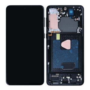 Écran et numériseur Samsung Galaxy S21 Plus 5G G996B avec cadre Phantom Black Soft-OLED