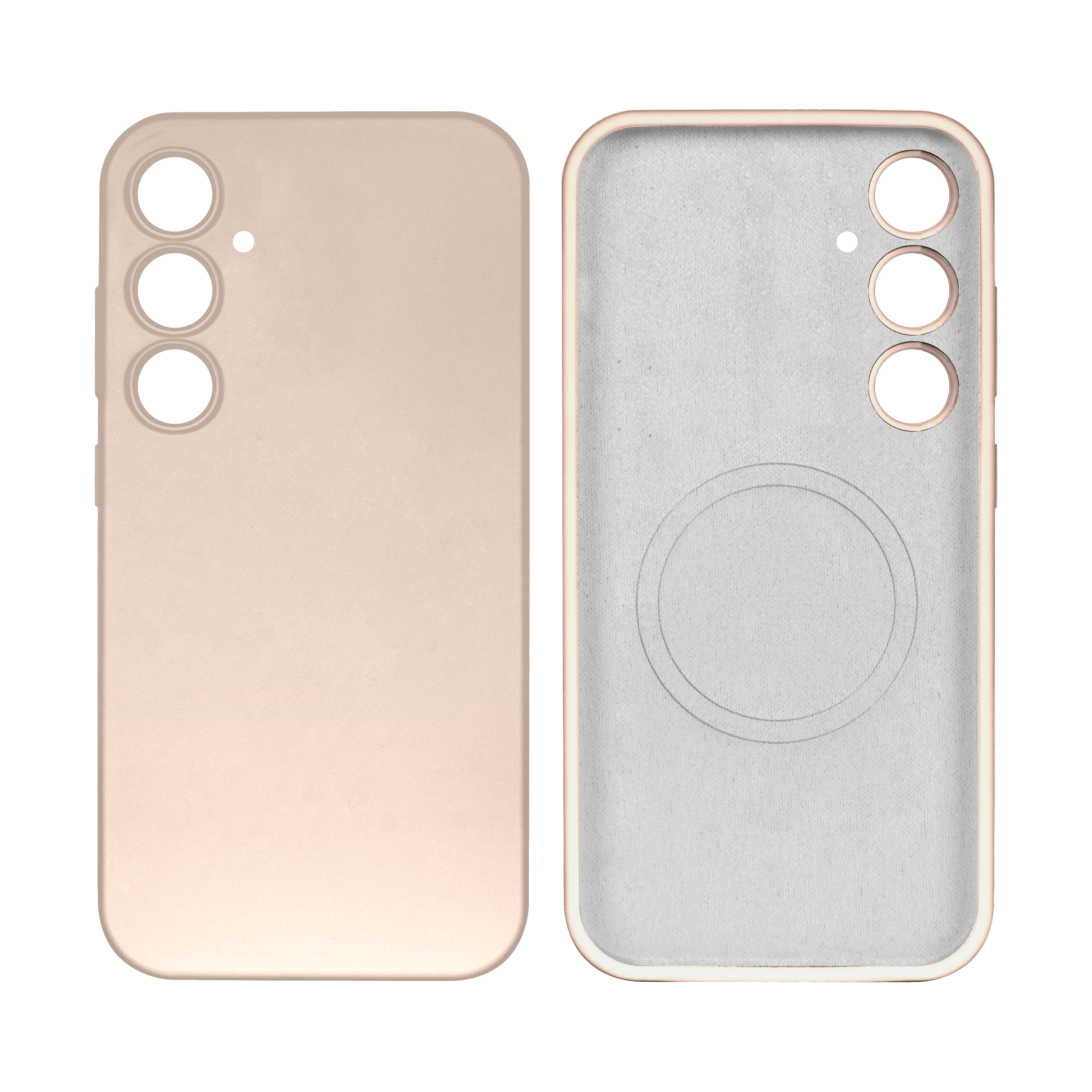 Rixus Soft TPU Phone Case With MagSafe Compatible For Samsung Galaxy S24 Gold