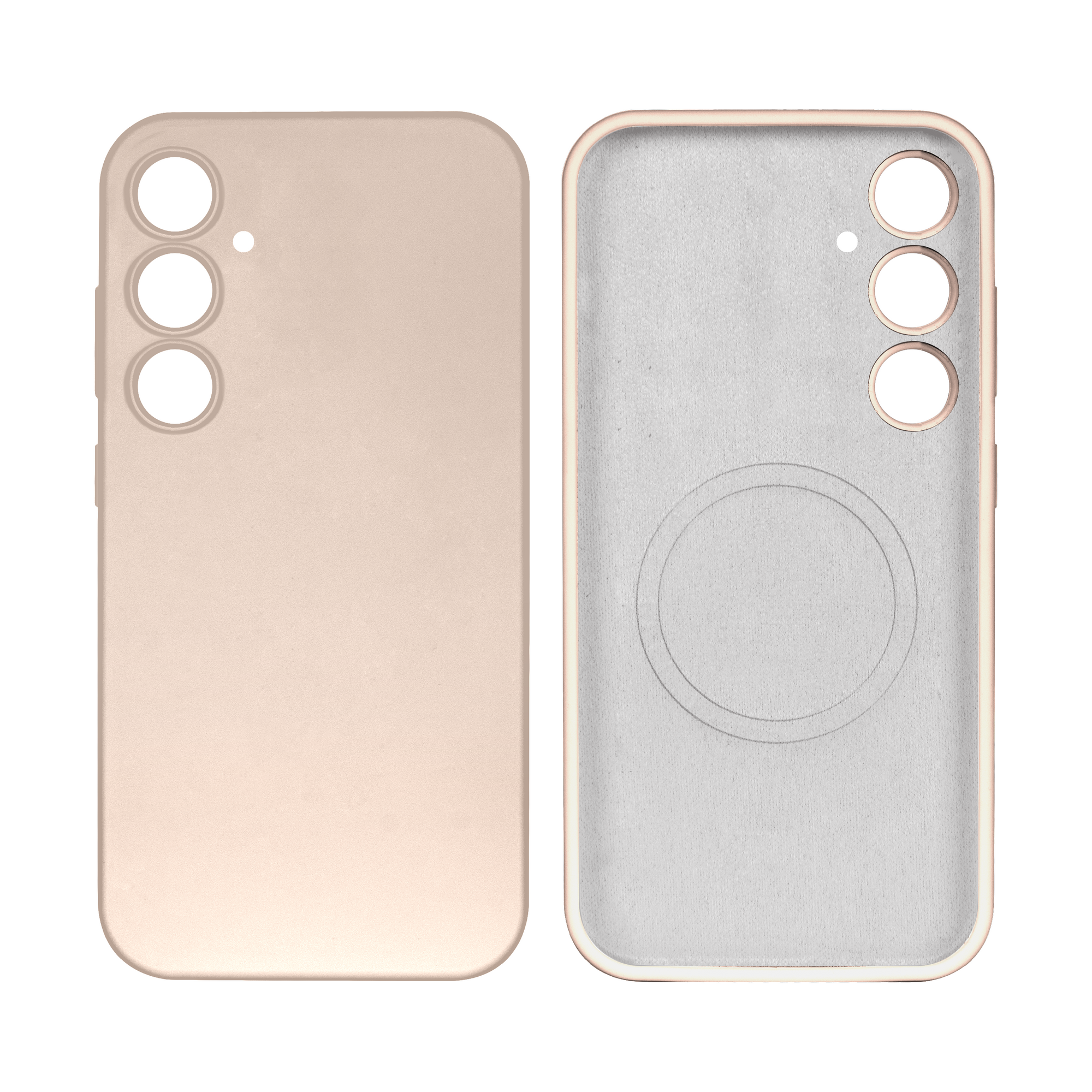 Rixus Soft TPU Phone Case With MagSafe Compatible For Samsung Galaxy S24 Gold