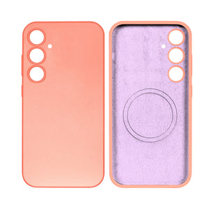 Rixus Soft TPU Phone Case With MagSafe Compatible For Samsung Galaxy S24 Plus Pink