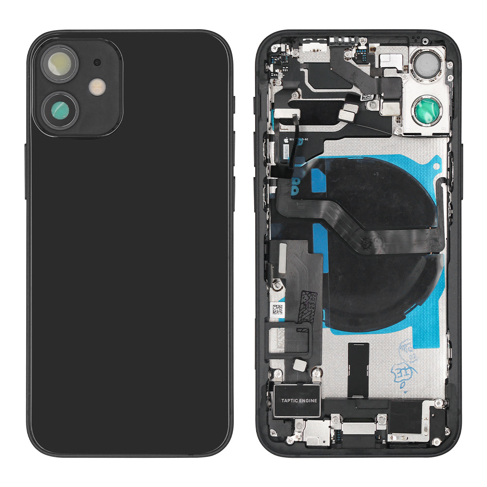 For Apple 12 Mini Boîtier avec petites pièces Noir OEM