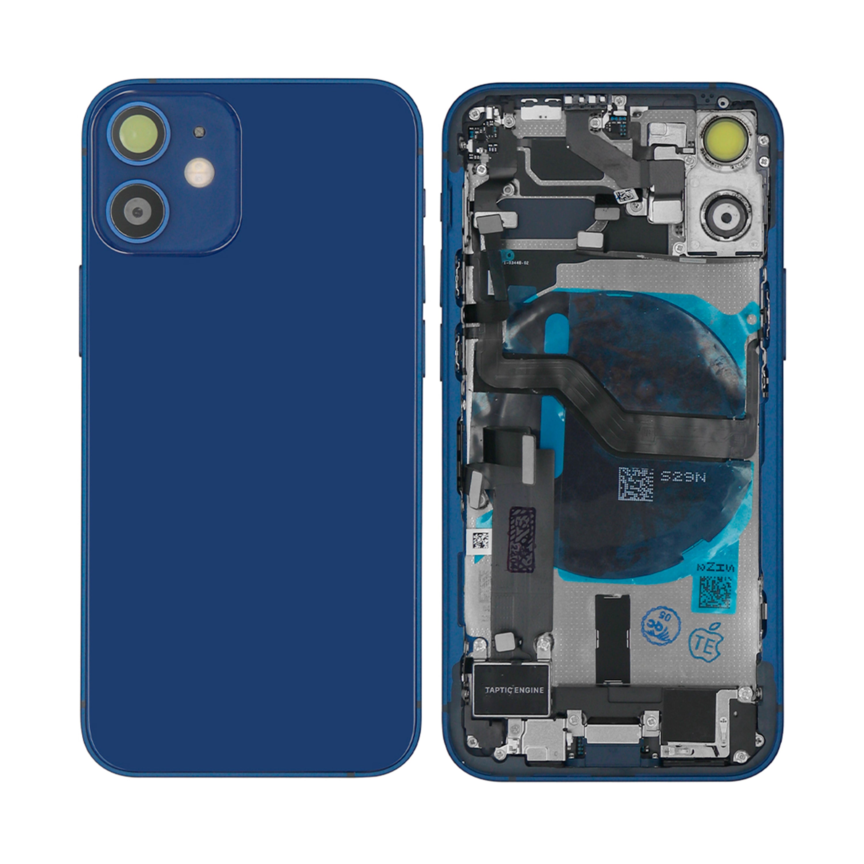 For Apple boîtier For Apple 12 Mini avec petites pièces, bleu, OEM